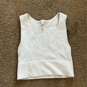 White crop top